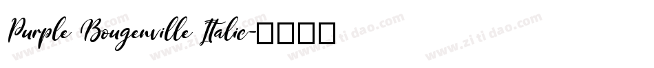 Purple Bougenville Italic字体转换